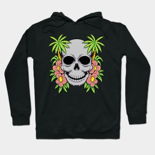 hawaiian skull flower Hoodie